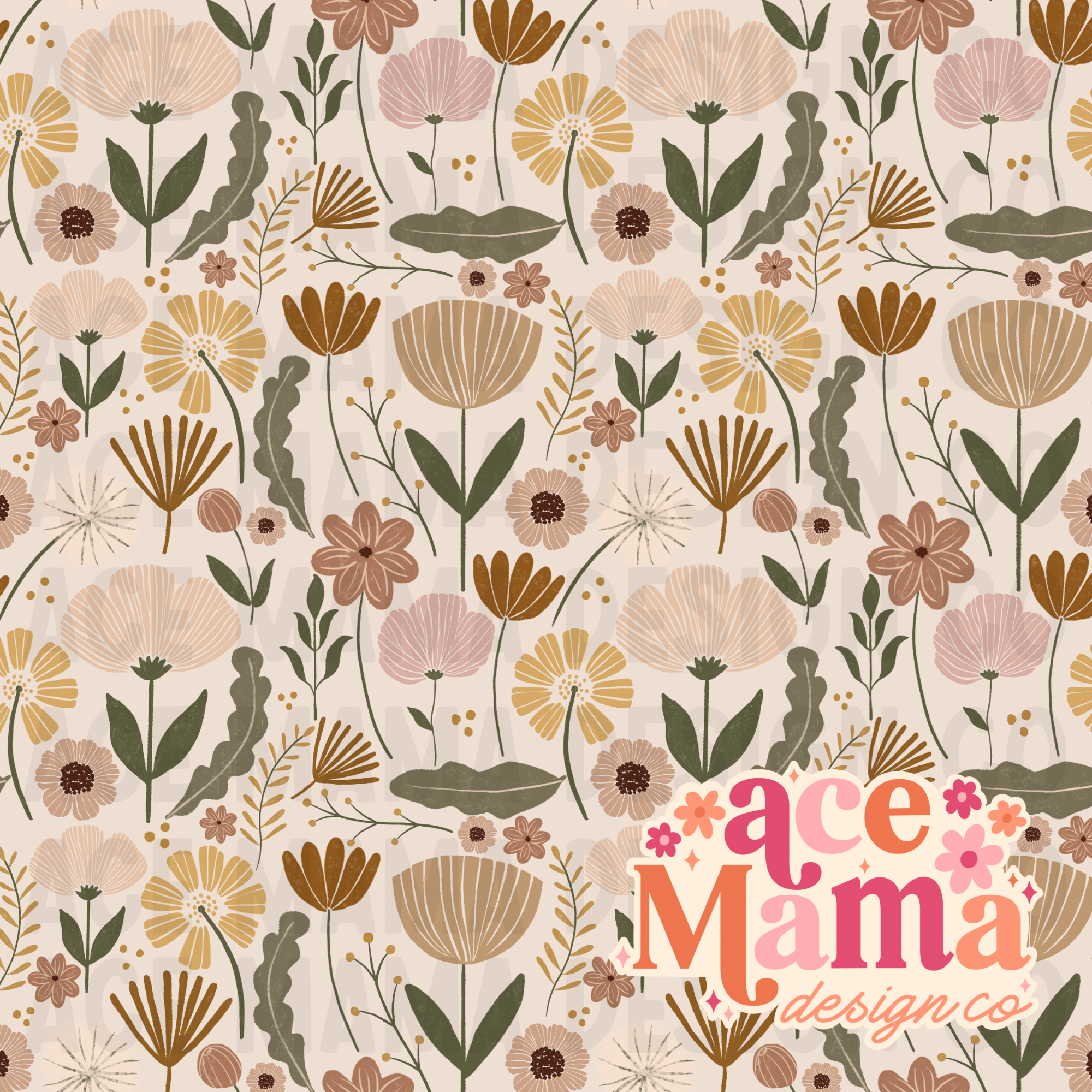 Boho Floral Seamless
