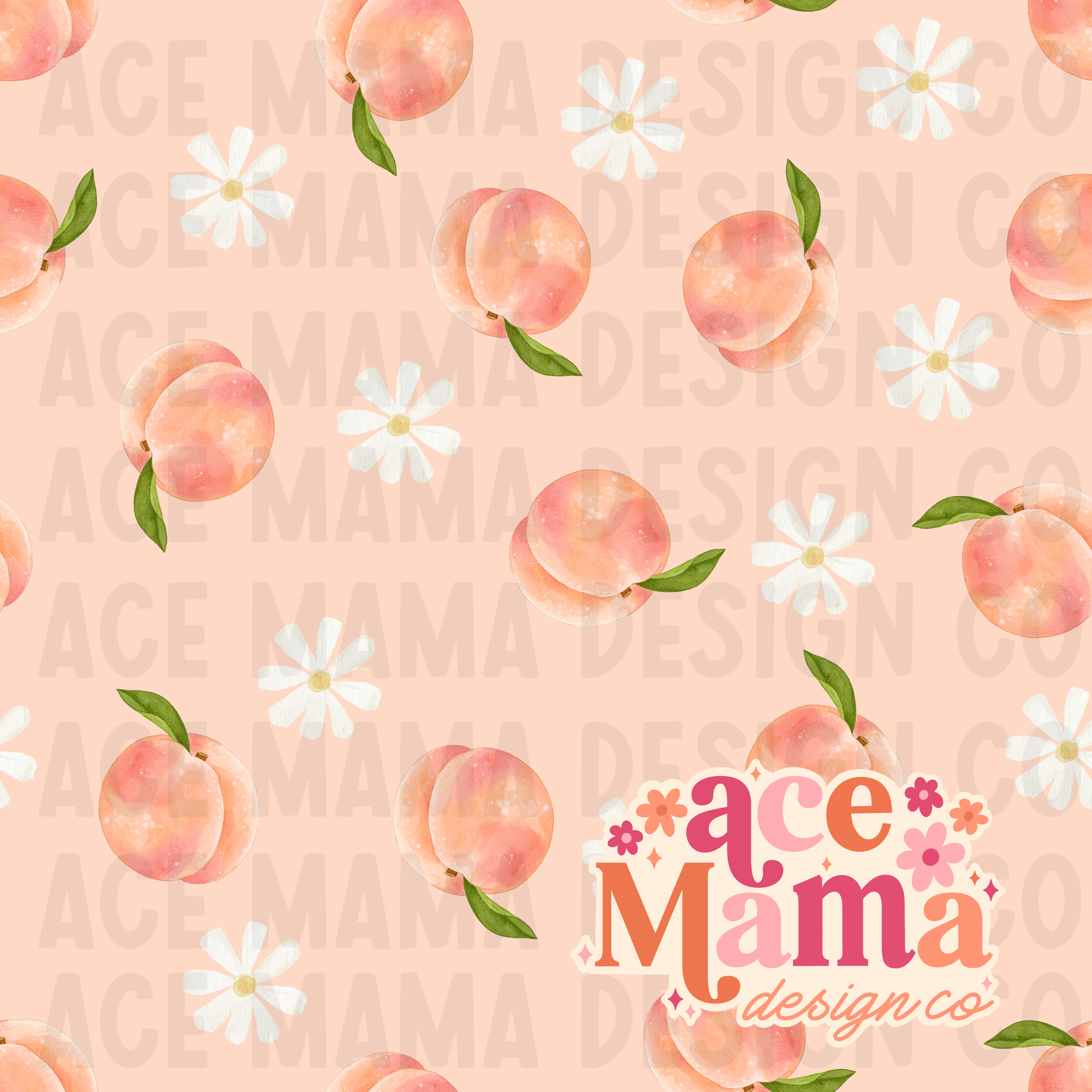 Peachy Floral Seamless