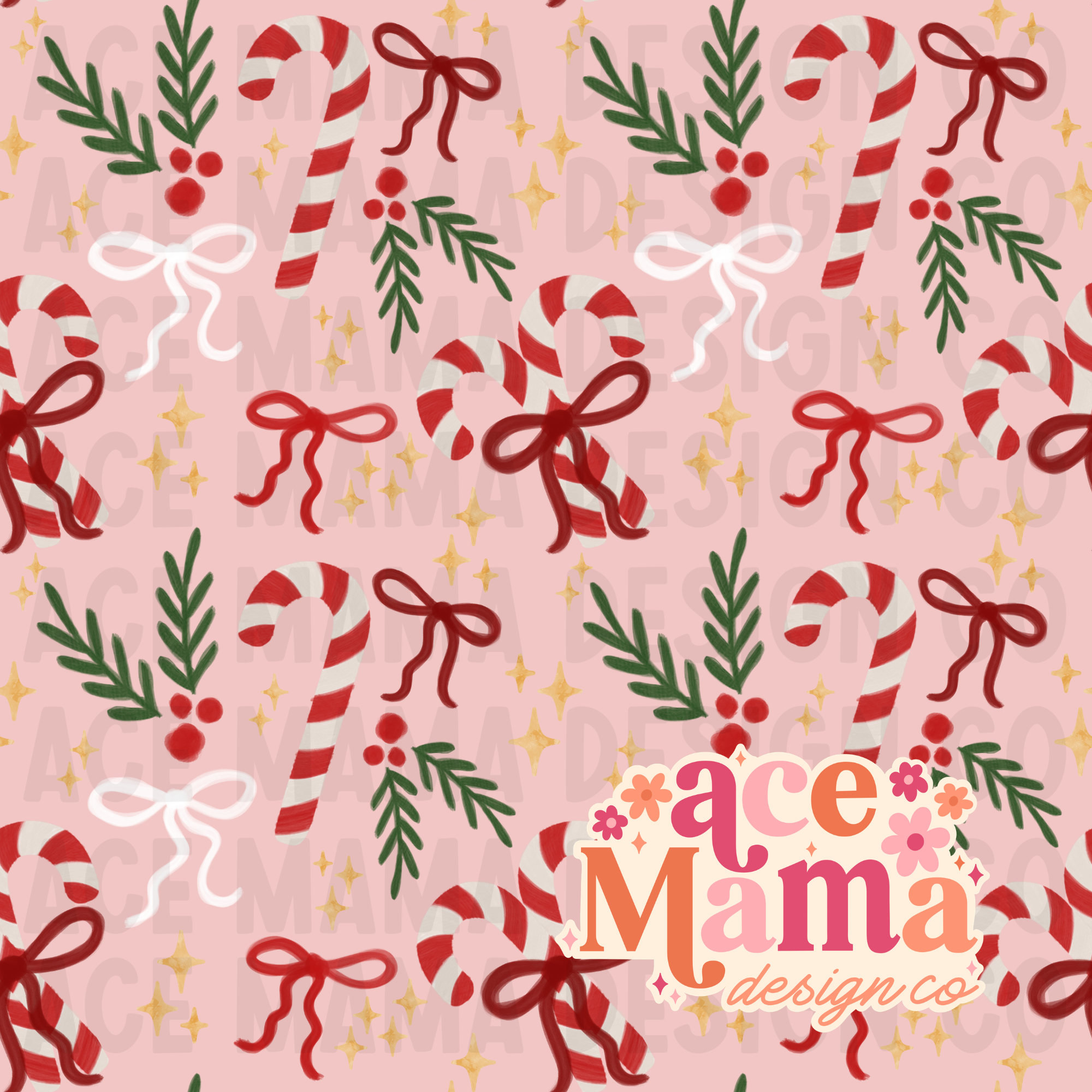 Christmas Candy Canes w/ 2 cords